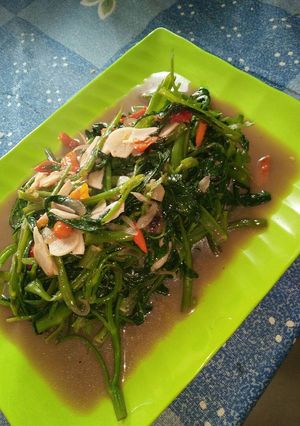 Foto resep Tumis kangkung trasi sederhana