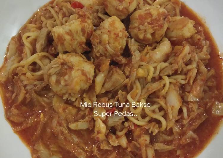 Mie Rebus Tuna Bakso Super pedas 👌👌