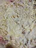 Spaghetti blanco con jamón
