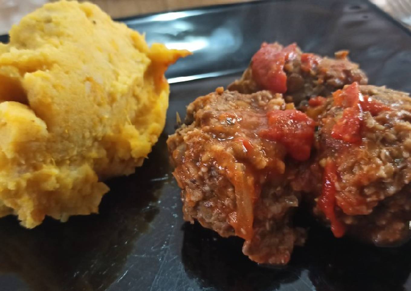 Albóndigas veganas de lentejas y champiñones