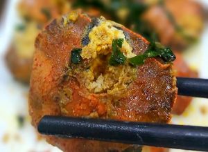 Hình của món Rạm rang lá lốt.