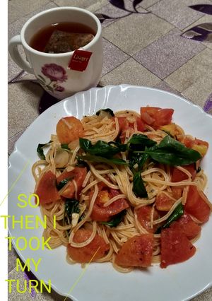 輕食海洋風味義大利麵 的食譜成品照片