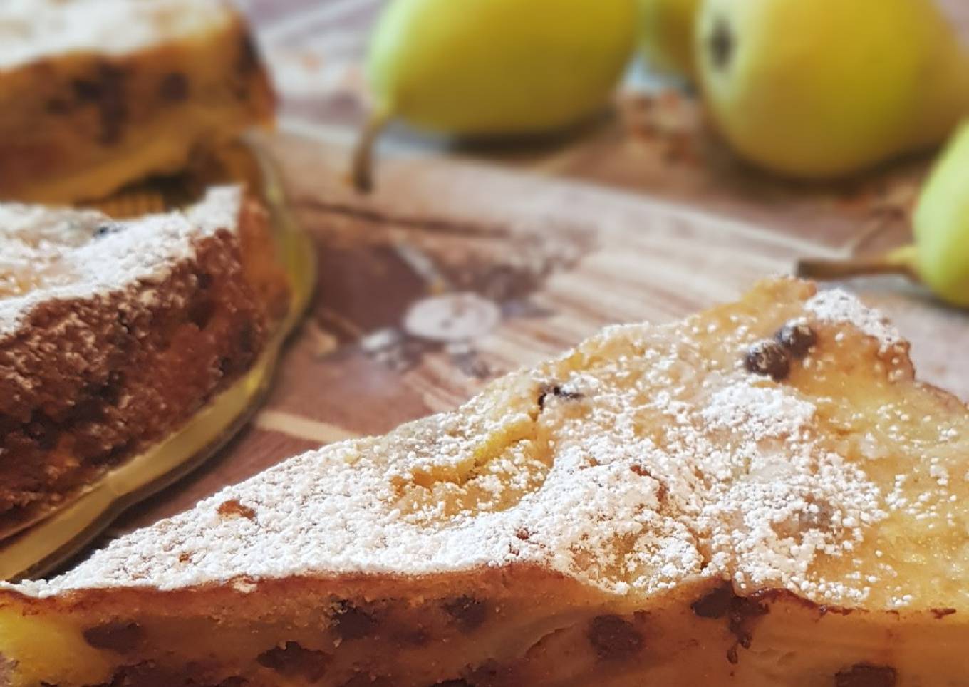 Pear cream and chocolate