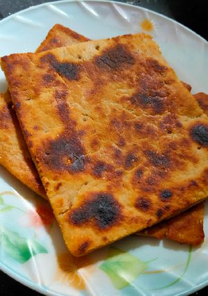 A picture of Ajwaini/carrom seeds paratha.