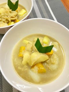 Foto resep Kolak Durian isi Pisang Ubi Labu