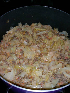 A picture of Unstuffed Cabbage and Beef.
