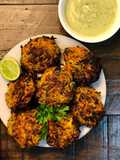 Carrot & Zucchini Fritters (spicy)