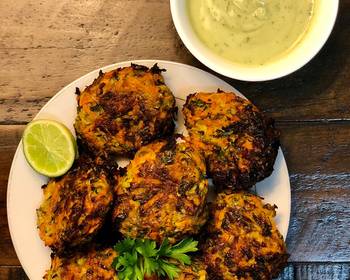 Ultimate Prepare Recipe Carrot  Zucchini Fritters spicy Restaurant Style