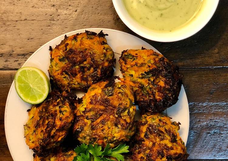 Recipe of Homemade Carrot &amp; Zucchini Fritters (spicy)