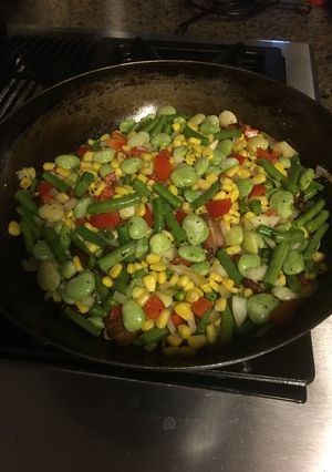 A picture of Skillet Succotash.