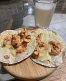 Quesadillas con pollo marinado con chipotle y jugo de naranja 🍊