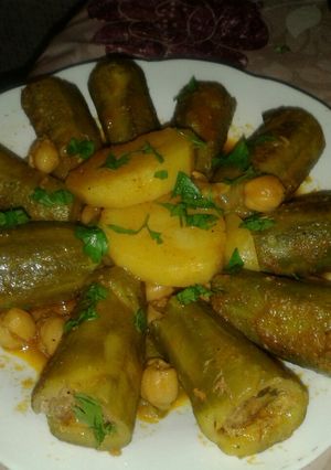 صورة لوصفة كوسة او كابوية محشية على طريقة أمي