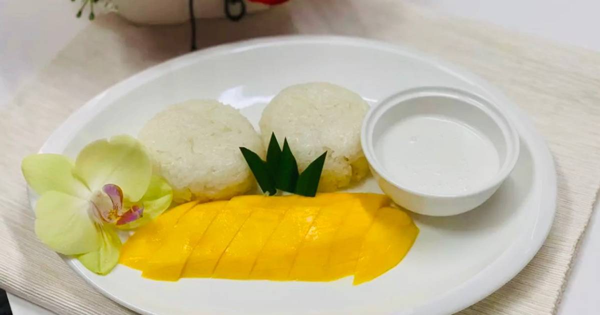 Resep Mango sticky rice (rice cooker) oleh Sarah Verhoeven Cookpad