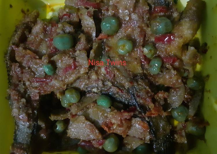 Resep Ikan asin,leunca,baso pedas😊, Enak Banget