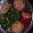 Zapallitos y pimientos rellenos