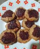 Pepas "chapatistas" de membrillo, pasa de uva con harina integra