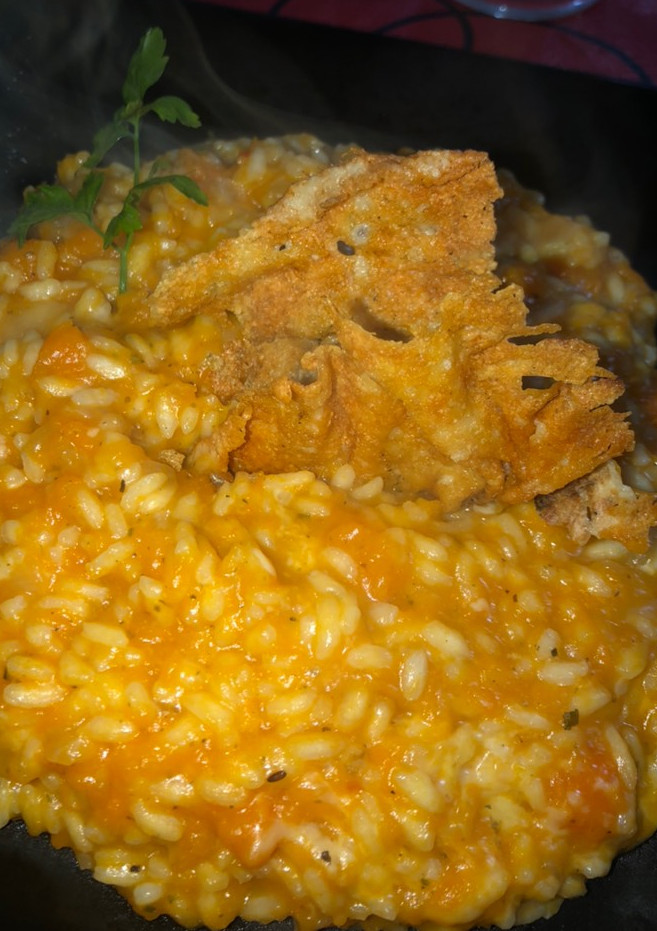 Una foto de Risotto de calabaza 🎃