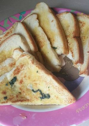 Foto resep Garlic Bread Roti Tawar Teflon