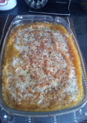 Foto principal de Pastel de carne de pollo con puré de calabaza