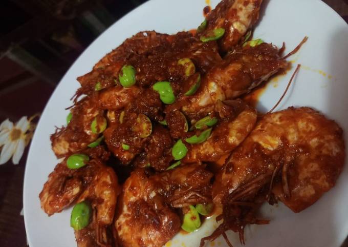 Resep Sambal udang 🍤 pete, Lezat Sekali
