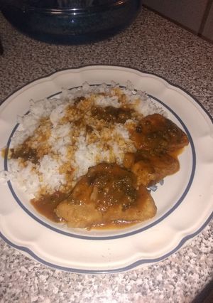 Una foto de Chuletas de Cerdo en salsa de jugo de naranja