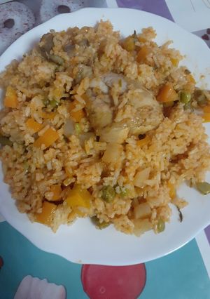 صورة لوصفة رز في كوكوط بالخضار