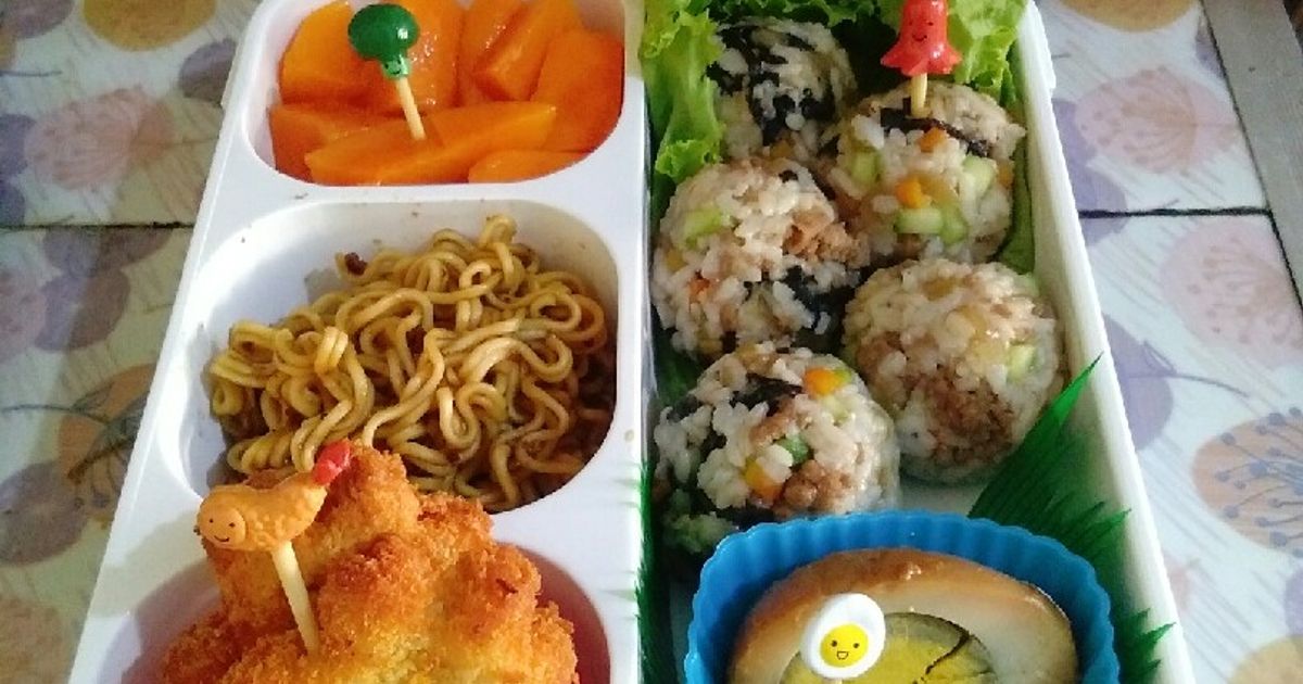 Resep Bento Resep bento jumeokbap rumahan enak dan mudah - Cookpad