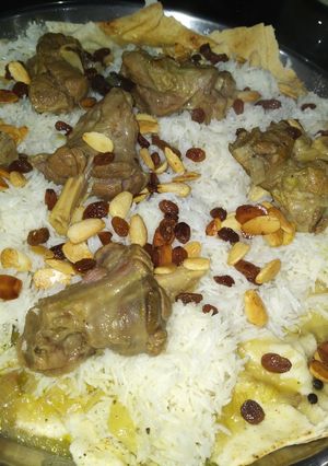 صورة لوصفة دليميه عراقيه (فته أو الثريد)