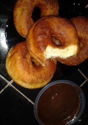 A picture of Soft Doughnuts - Glazed with Chocolate Fudge Or Cinnamon Sugared.