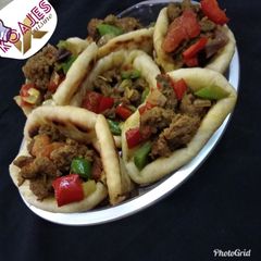 A picture of Stuffed cones chappati.