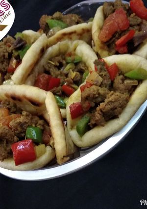 A picture of Stuffed cones chappati.