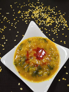 A picture of Moong dal palak.