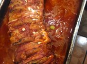 Una foto de lomo de cerdo dulce