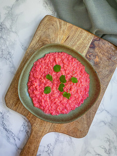 Una foto de Risotto de remolacha 💗