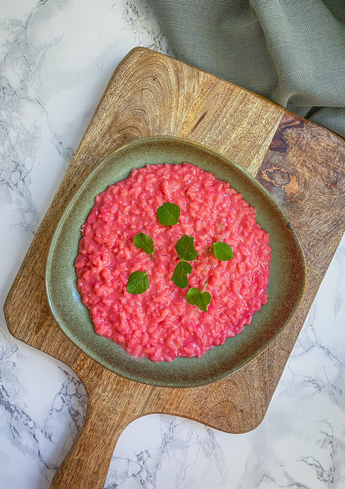 Una foto de Risotto de remolacha 💗