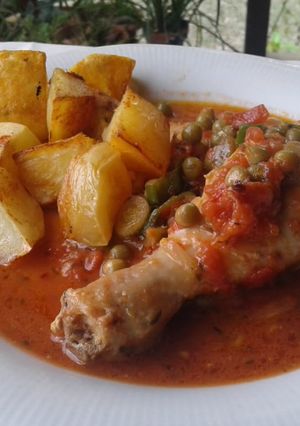 Una foto de Pollo a la portuguesa