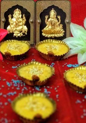 A picture of Rabri in Chocolate cups by Akshata Surve.