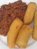 Porriage beans with boiled plantain