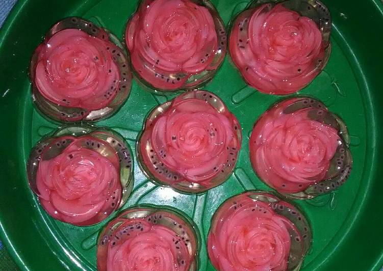 Resep Puding kaca mawar | Cara Masak Puding kaca mawar Yang Lezat