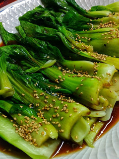 Una foto de Pak choi con salsa de Ostras!