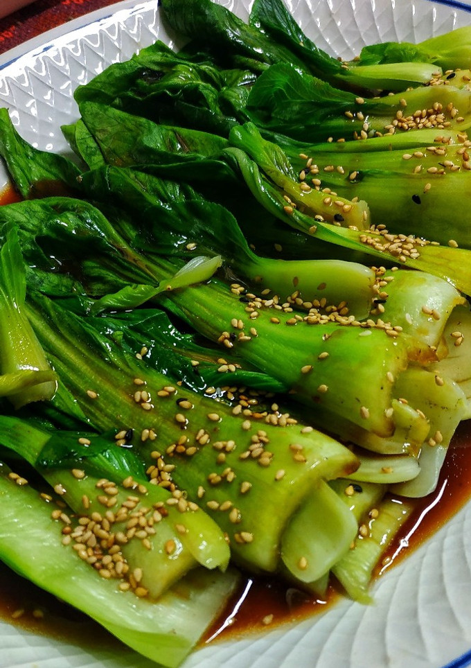 Una foto de Pak choi con salsa de Ostras!