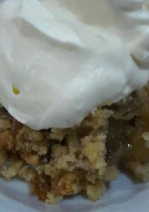 Una foto de Crumble de manzana