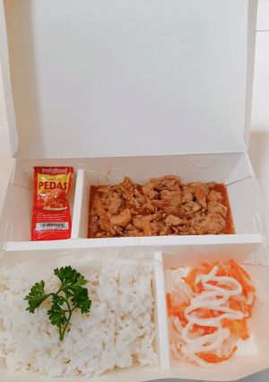 Foto resep Chiken teriyaki dan salad ala hokben