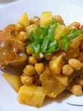 Guiso de Patica de res con garbanzos