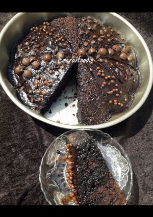 عکسی از دستور کیک خیس شکلاتی
