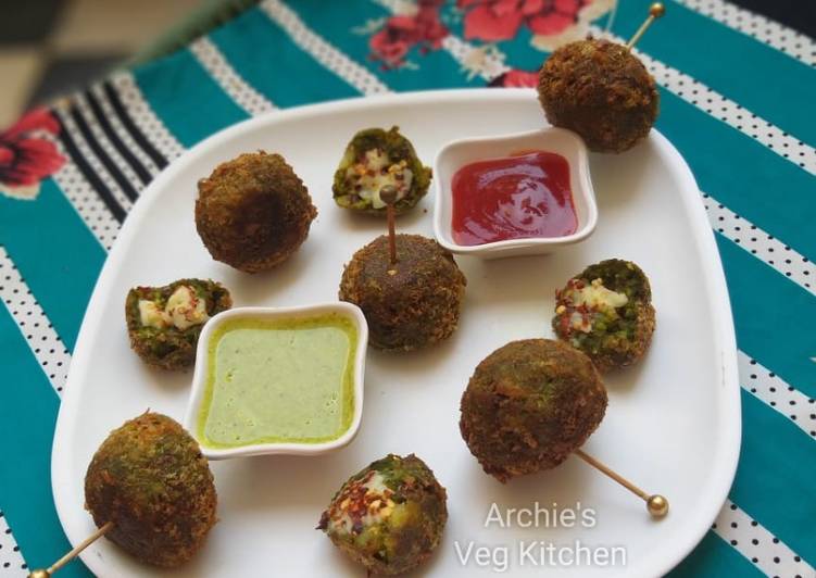 Recipe of Perfect Spinach cheese lolipop