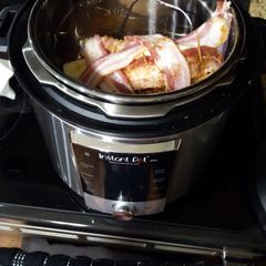 A picture of Instant Pot Bacon Wrapped Turkey Leg.