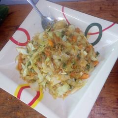 Fried cabbage A picture of Fried cabbage.