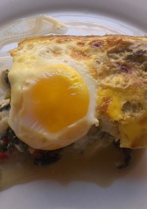 Una foto de Pastel de acelga y huevo