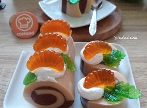 Foto resep Puding Roll Jeruk Coklat